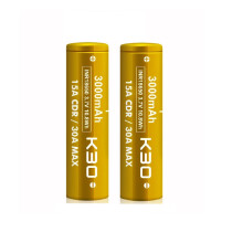 2x Vapcell K30 18650 3000mAh 20A 3.7V Battery IMR + case