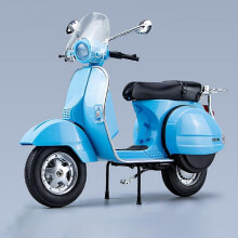 (Blue, One size) 1:10 Scale Vespa 125 Alloy Scooter Sport Bike Diecasts Kids Toys Outdoor Motorcycle Vehicles Racing Model Replicas Gift For Boys