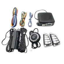 (As show, One size) Car Engine One-Key Start-Stop Button System PKE Keyless Entry System Car Anti-Theft Alarm Remote St