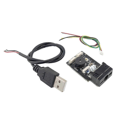 (As show, One size) New GM65 USB Wired Barcode Scanner 1D 2D Bar Code Reader QR Code Reader Module CMOS Buzzer compatible with Reminding with Cable UART