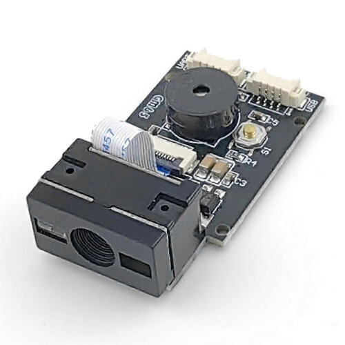 (As show, One size) New GM65 USB Wired Barcode Scanner 1D 2D Bar Code Reader QR Code Reader Module CMOS Buzzer compatible with Reminding with Cable UART 2