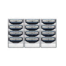 (12PCS, One size) Razor Refills Manual Mach 3 Refills compatible with Gillette Mach 3 Mens Razor Blade Refills