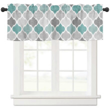 (As show, One size) Scandinavian Moroccan Style Blackout Short Curtain Drape