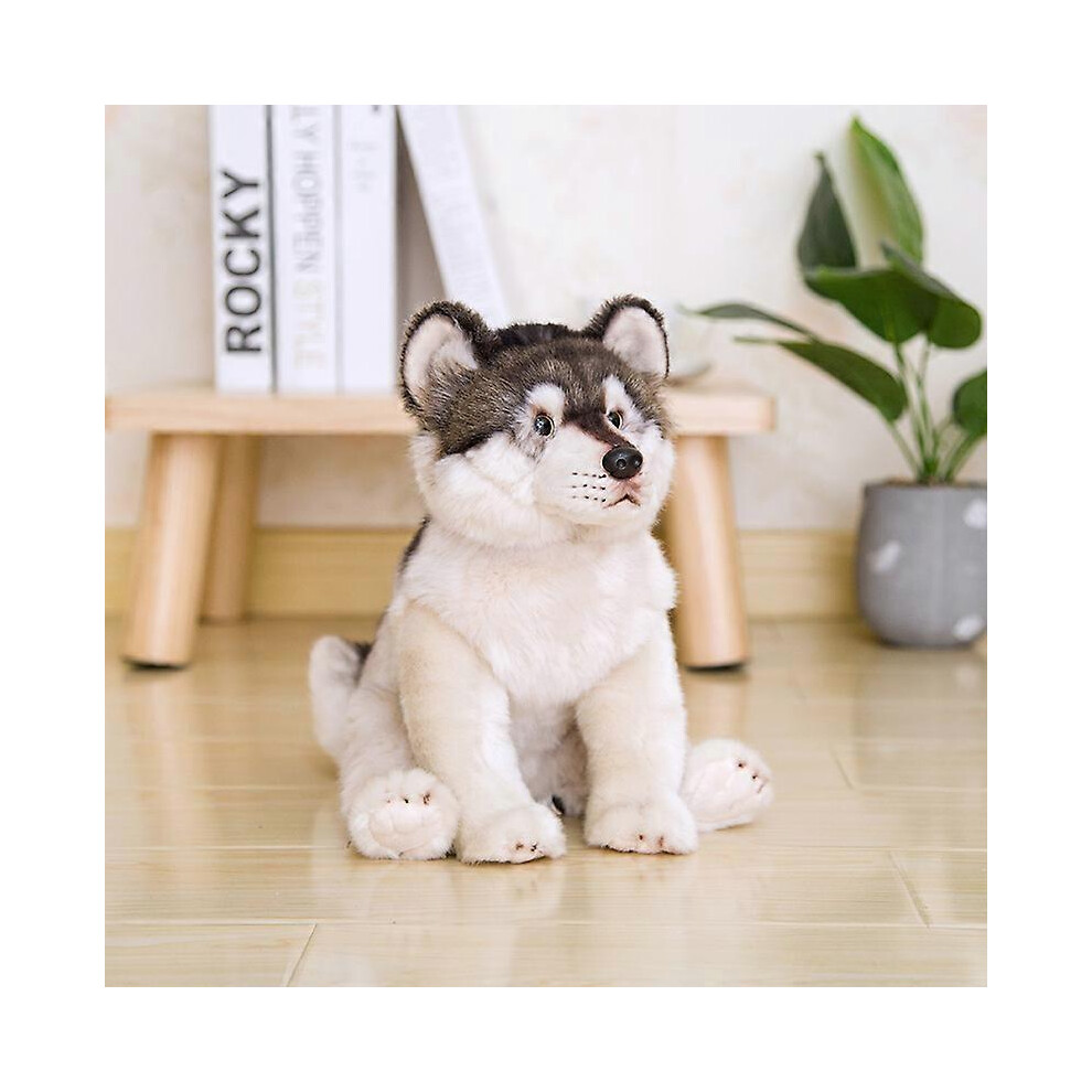 (As show, One size) Plush Pomeranian Dog Doll Simulation Dog Stuffed Animal Toys Super Realistic Dog Toy For Pet Lovers Luxury Home Decor Snow White W-image-OPC-PHG8BRB-NEW
