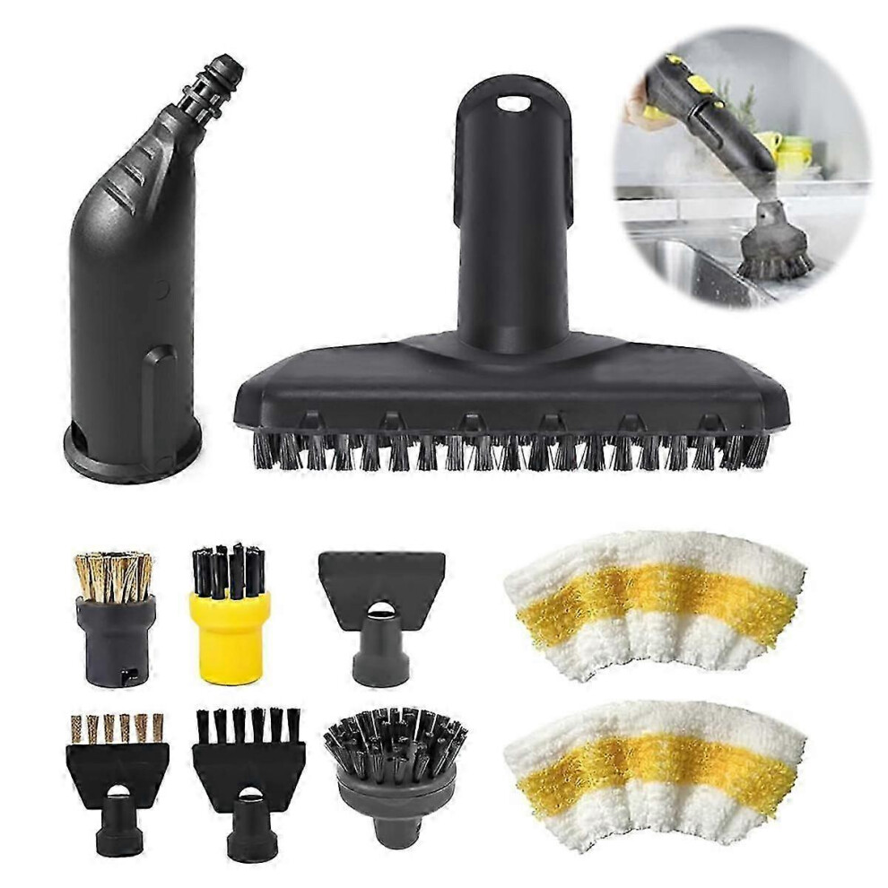 (As show, One size) 10-Piece Accessory Set compatible with Steam Cleaners SC1, SC2, SC3, SC4, SC5 - Includes Nozzles, Brushes, and Cloths-image-OPC-PHG8CMH-NEW