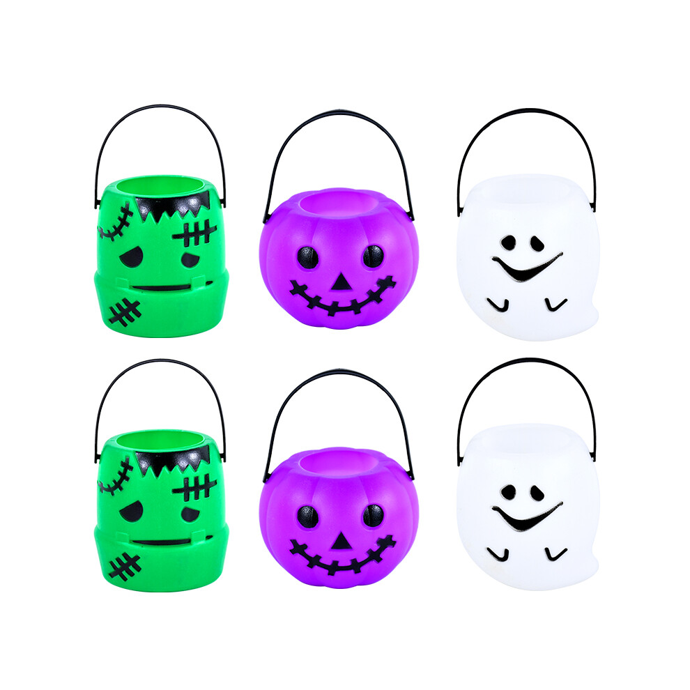 Tricot De Conteneur De Boîte À Cadeaux À La Citrouille De Seau De Bonbons De Fête Halloween Ou Porte-cookie Décoration De Décoration