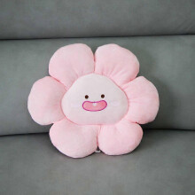 (As show, One size) Flower Throw Seating Cushion Multipurpose Padded Soft Cute Flower Nap Throw Pillow for Home Office Light Pink