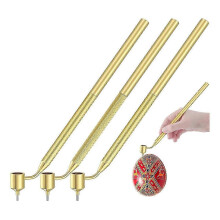 (As show, One size) Set of 3 Pysanka Set Hot Wax Drawing Pens compatible with Decorative Arts