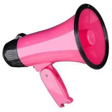 (As show, One size) 25 Watt Compact Speaker PA Bullhorn - with Built-in Siren, Voice Recorder, Bottle Opener,
