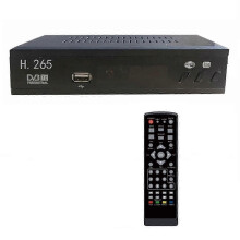 (As show, One size) DVB T2 HEVC 265 Digital TV Tuner DVB-T2 265 1080P HD Decoder USB Terrestrial TV Receiver EPG Set Top Box,EU Plug