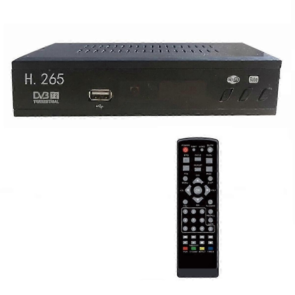(As Show, One Size) Dvb T2 Hevc 265 Digital Tv Tuner Dvb-T2 265 1080P Hd Decoder Usb Terrestrial Tv Receiver Epg Set Top Box,Eu Plug 4909775961805