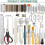 (As show, One size) 65 Pcs Bookbinding Kit BookBinding Materials Bone Folder Tool Kit compatible with Beginners Bookbinding Supplies 3
