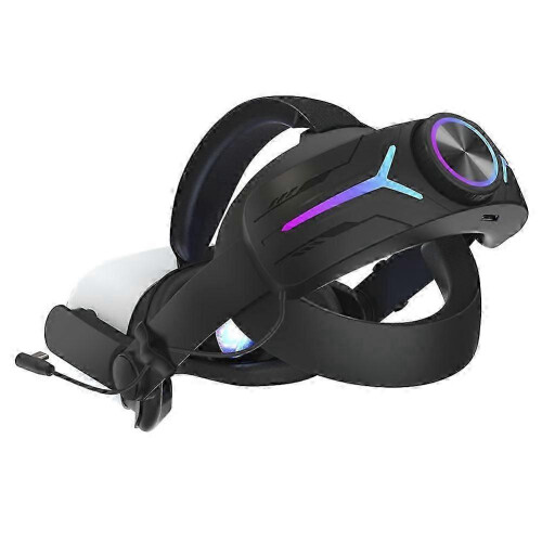 (As show, One size) Head Strap with 8000Mah Battery compatible with Oculus Quest 2 Extend Playtime Adjustable Elite Strap VR Replace 1