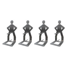 (As show, One size) 4pcs Funny BBQ Accessories Hot Dog Sausage Stand Holder Portable Barbecue Rack Stainless Steel Roaster Rack Stand