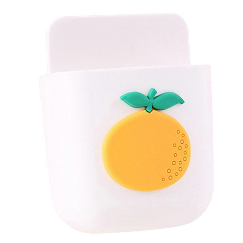 (As show, One size) Cartoon Storage Box Wall Mounted Storage Container Cute Phone Storage Box for Home Decoration (Orange Pattern)-image-OPC-PHG8J2H-NEW