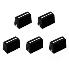 (As show, One size) 5pcs Universal Fader Knobs Fader Cap Straight Slide Potentiometer Cap compatible with DJ Controller Mixers Conso