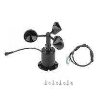 (As show, One size) 0-70M/S Wind Speed Sensor Environment Signal Output Pulse Type Three Cups Wind Speed Sensor Anemometer DC5-30V