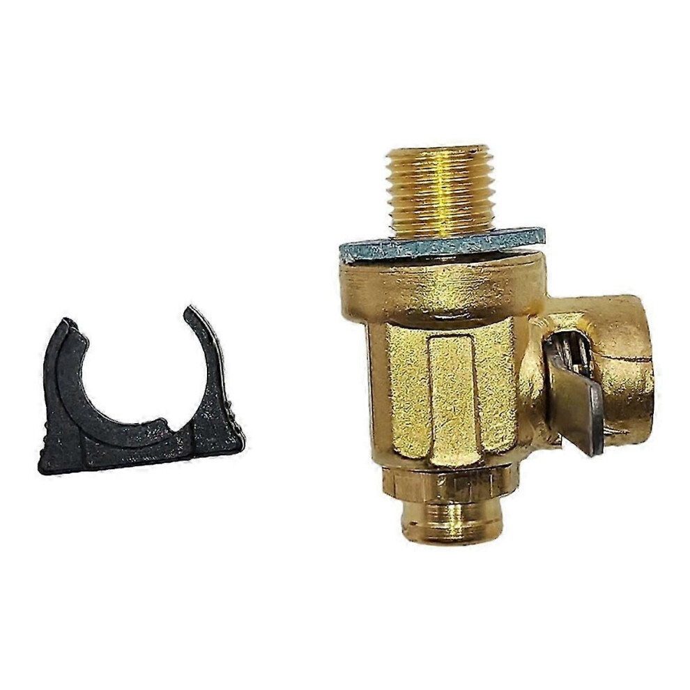 (As Show, One Size) Short Nipple Quick Oil Drain Valve With Clip M12-1.25 Fit Compatible With F103 F133 Valve 4909775896220