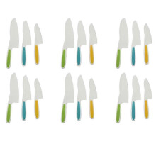 (As show, One size) "Knives compatible with Kids 18-Piece Nylon Kitchen Baking Knife Set,Children's Cooking Knives Firm Grip, Serrat"