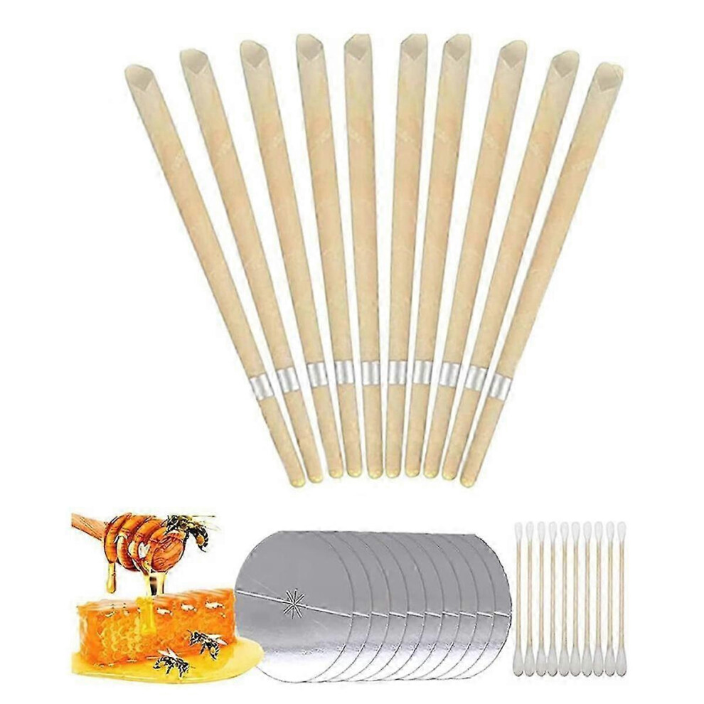 Kikidex (As Show, One Size) Beeswax Ear Candles Wax Removal Ears Wax Removal Simple Operation Quick Cleanup Allergy-Free Ear Ca