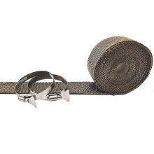 (As show, One size) Fireproof Pipe Wrap Anti Scalding Chimney Ribbon Stove Flue Protector with 2 Clamp