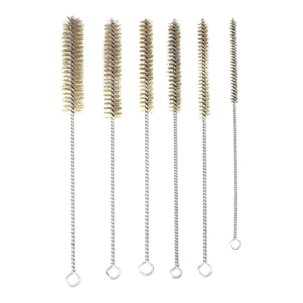 (As show, One size) 6 Pcs Brass Tube Cleaning Brush Wire Brush Set Cleaning Polishing Tool Brass Wire Brush Set compatible withPip-image-OPC-PHG8K7Z-NEW
