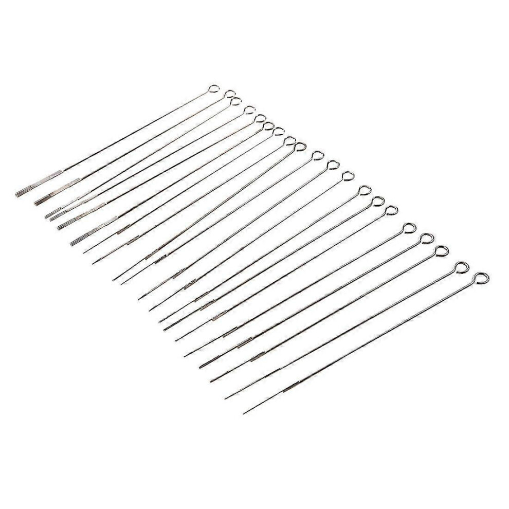 Kikidex (As Show, One Size) 100 Pcs Disposable Sterile Tattoo Needles Mix Size 3Rl/ 5Rl/ 5 / 5M1/ 7Rl/ 7Rs/ 7M1/ 9Rl/ 9Rs/ 9M1