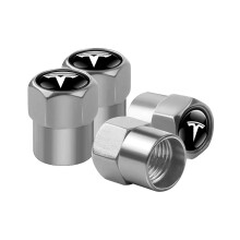 4Pcs/set Car Wheel Tire Valve Caps Cover Car Wheel Tire Stem Air Valve Caps for Tesla Model 3 Model S Model X Coil Mod WYE K80