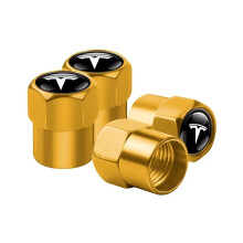 4Pcs/set Car Wheel Tire Valve Caps Cover Car Wheel Tire Stem Air Valve Caps for Tesla Model 3 Model S Model X Coil Mod WYE K80