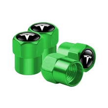 4Pcs/set Car Wheel Tire Valve Caps Cover Car Wheel Tire Stem Air Valve Caps for Tesla Model 3 Model S Model X Coil Mod WYE K80