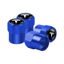 4Pcs/set Car Wheel Tire Valve Caps Cover Car Wheel Tire Stem Air Valve Caps for Tesla Model 3 Model S Model X Coil Mod WYE K80