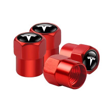4Pcs/set Car Wheel Tire Valve Caps Cover Car Wheel Tire Stem Air Valve Caps for Tesla Model 3 Model S Model X Coil Mod WYE K80