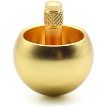 (As show, One size) Tippe Top Metal Flip over Top Stainless Steel Spinning Top Amazing Toy Gift, Golden