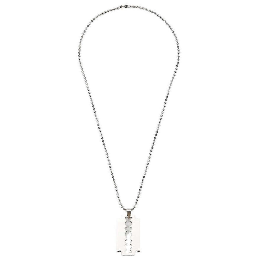Kikidex (As Show, One Size) "Men's Stainless Steel Blade Pendant Chain Necklace"