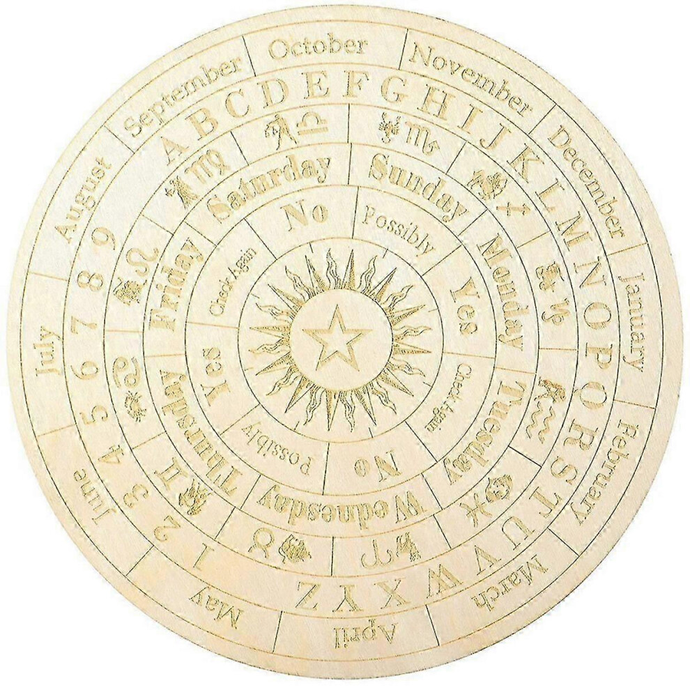 Kikidex (As Show, One Size) Star Pendulum Board Wooden Dowsing Board Divination Metaphysical Message Board