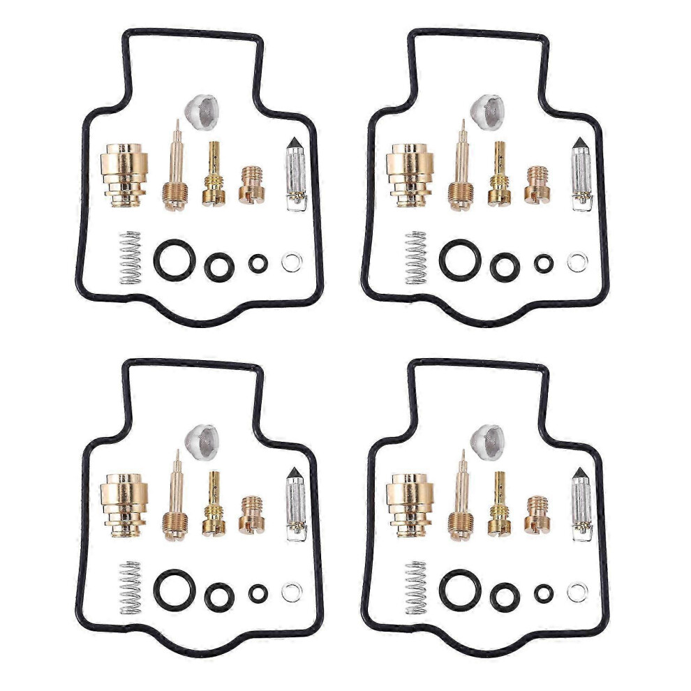 (As Show, One Size) 4Set Compatible With Zxr400 1991-1999 Zxr 400 Motorcycle Carburetor Repair Kit Black/Gold 4909775892444