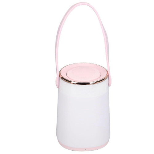 (As show, One size) Nursery Night Light Stepless Dimming Temperature Clock Display USB Rechargeable Bedside Lamp 1