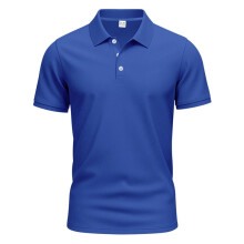 (royal blue, M) Men's Casual Golf Polo Shirts Collared Button-Down Dry Fit Breathable Work Summer Shirts