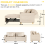 (Beige) YODOLLA 3-in-1 Sofa Bed Double Sleeper Chair Bed 8