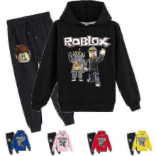 (100cm, navy blue) Roblox Hoodie Suit Kids Warm Hoodie Clothing Roblox Printed Hoodie