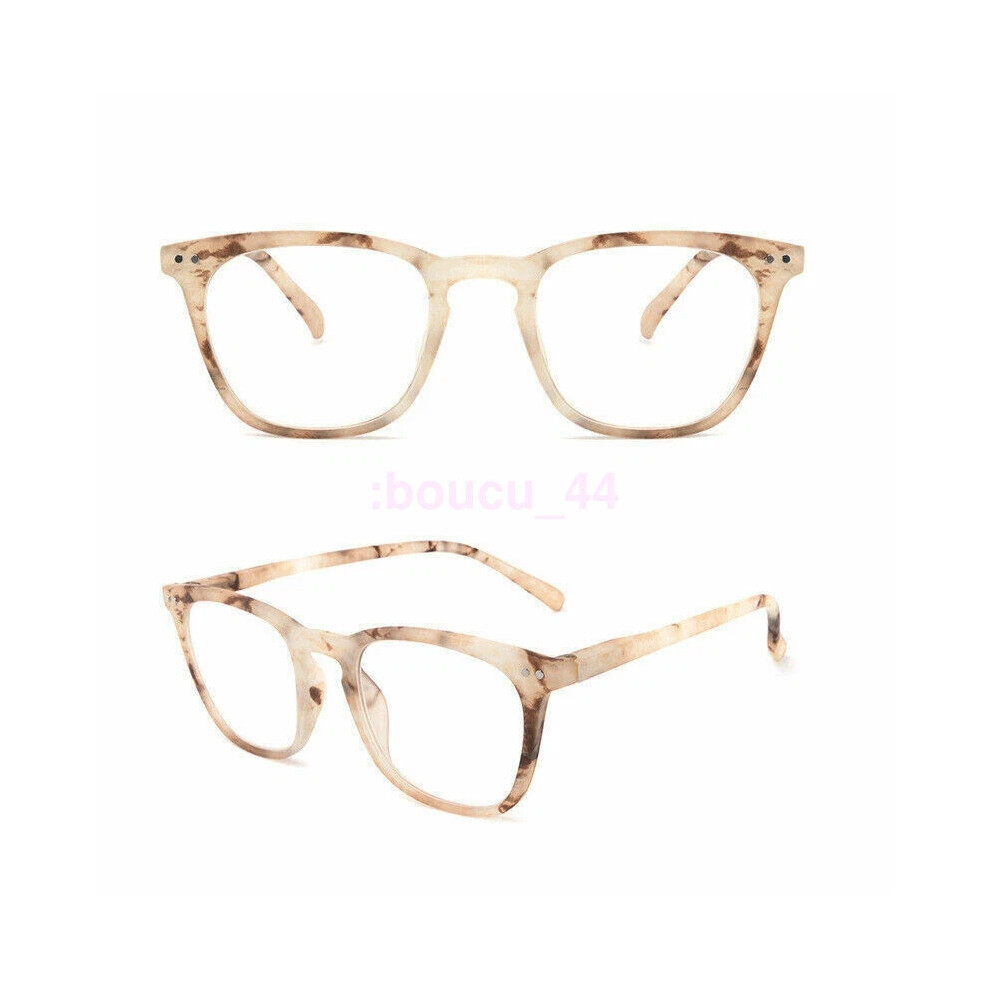 (+1.00 strength, Brown) Plastic Frames reading glasses square women reading glasses +1.0 ~3.5
