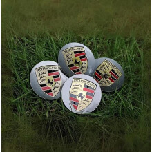 4PCS 65mm Wheel Center Cap Logo Hub Cover Badge Emblem For Porsche Boxster Cayenne Panamera Macan Cayman 911 918 996 917 991