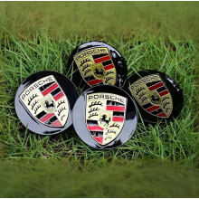 4PCS 76mm Wheel Center Cap Logo Hub Cover Badge Emblem For Porsche Boxster Cayenne Panamera Macan Cayman 911 918 996 917 991