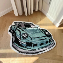 (Cartoon, 31.5X24inch (80X61cm)) Cartoon Car Shaped Floor Mat, 1 Count Entrance Non-slip Tufting Rug, Decorative Carpet for Home Living Room Bedroom, Halloween Decor