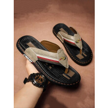 (Multicolor3, CN 39) Men's Fashionable Colorblock Flip Flops, Casual Comfortable Flat Sandals for Summer, Lightweight Non-slip Beach Slippers for Daily Wear