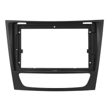 (As show, One size) 1/2Din Car CD DVD Frame Audio Fitting Adaptor Dash Trim Kits Facia Panel 9 INCH compatible with E-Class W211 1999-2007