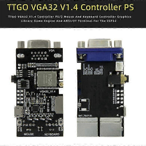 (As show, One size) VGA32 VGA ESP32 PSRAM Module V1.4 Controller PS/2 Mouse Keyboard Graphics Library Game ANSI/ Terminal Circuit 2