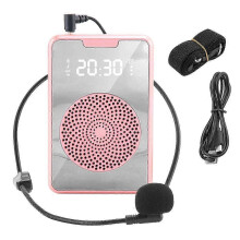 (As show, One size) Portable Voice Amplifier compatible with Teachers with Microphone Headset,Rechargeable Speaker compatible with Training,Tour Guide,Classroom