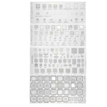 (As show, One size) 4PCS Universal BGA Stencil compatible with MTK MSM iPad CPU RAM PM Power IC Reball Pin Direct Heat Template