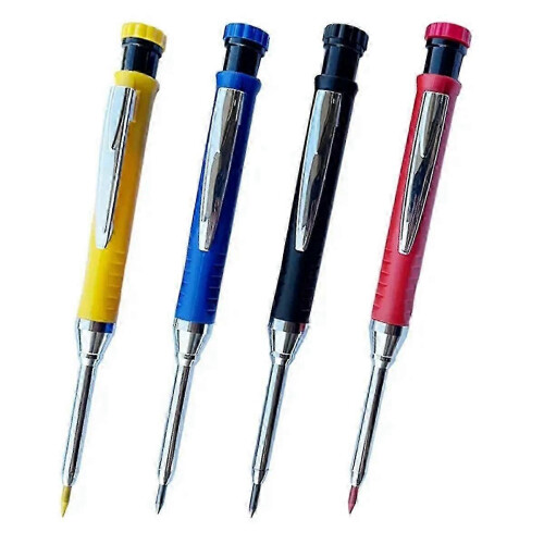 (As show, One size) 2.8mm Solid Carpenter Mechanical Pencil with Sharpener compatible with Woodworking Construction Long Carpenter 2